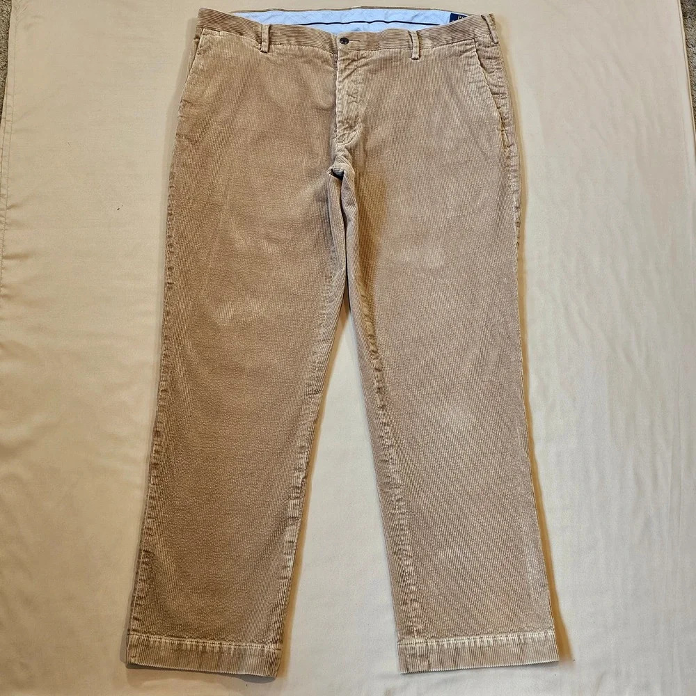 Polo Ralph Lauren Mens Classic Fit Corduroy Pants Tan Stretch 40x32 RN41381